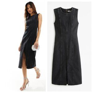 Abercrombie & Fitch Black Midi Dress